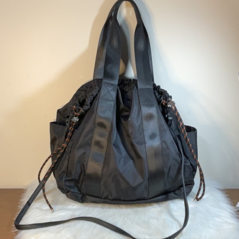 Topshop Black Nylon Tote/Gym Bag.